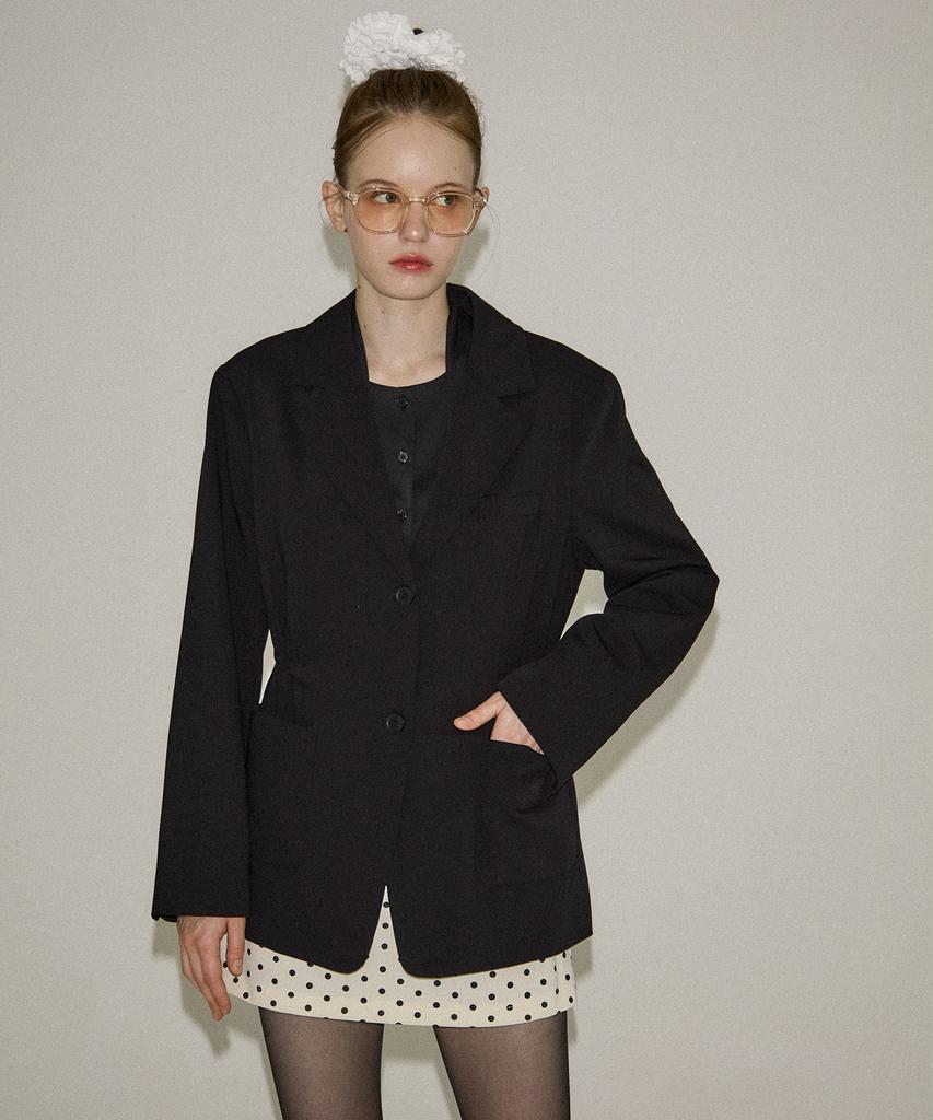 Salon De Yohn Oversized String Jacket_ Black
