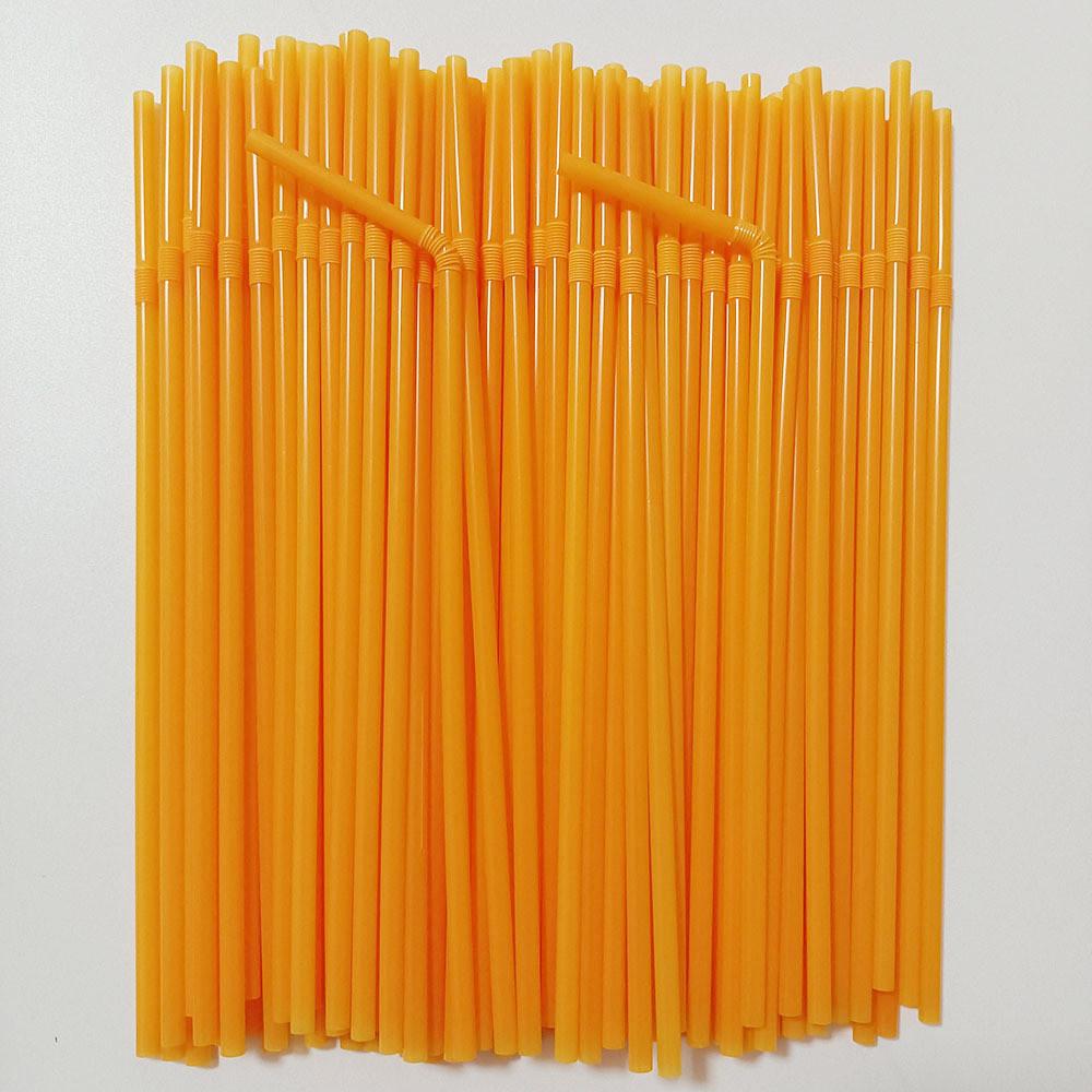 Paie Flexibile Colorate din Plastic Alimentar Pentru Sucuri și Ceai cu Lapte Pachet de 100