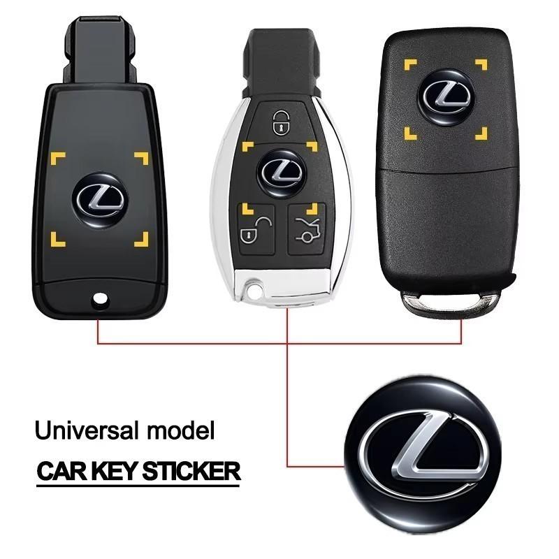 Car Remote Key Sticker Aluminum Emblem Decoration Decal For Lexus Fsport GX470 RX330 IS250 LX570 LX600 Ct200h PO8