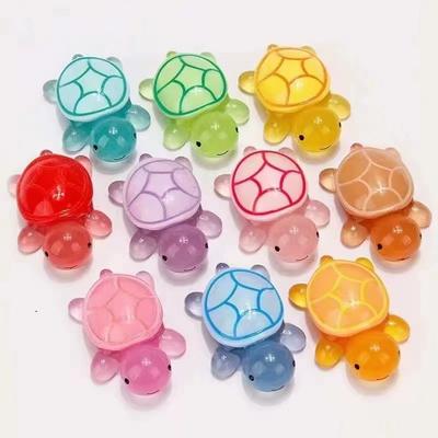 10pcs/set Mini Luminous Turtle Home Landscaping Decor Resin Crafts Glowing Turtle Garden Fish Tank Miniatures Ornaments Decoration