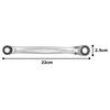 TONE 75 Degree Double Ended Ratchet Box Wrench Hole Width Across Flats 12 X 14 Mm (deep Type) RM75A-1214