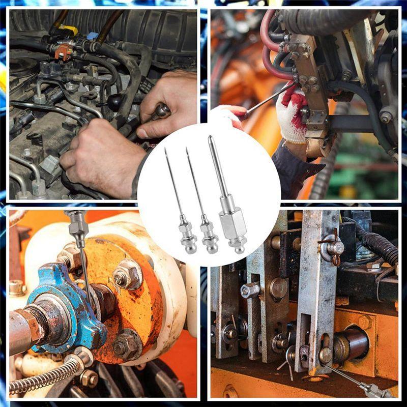 Authentic Grease Needle Nozzle, Bearing Grease Injector Needle With NPT Threaded Narrow Needle Adapter Grease Tip Fitting Tool
