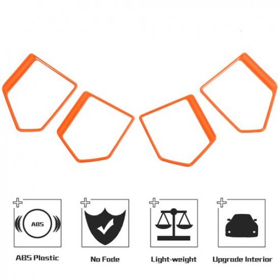 Orange Interior Door Speaker Cover Trim Frame For Ford F150 -22 Accessories