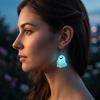 Ghost Earrings Glow-in-the-Dark Ghost Pendant Earrings for Women Decor, Fun Cute Earrings, Ghost Necklace for Women Halloween Jewelry