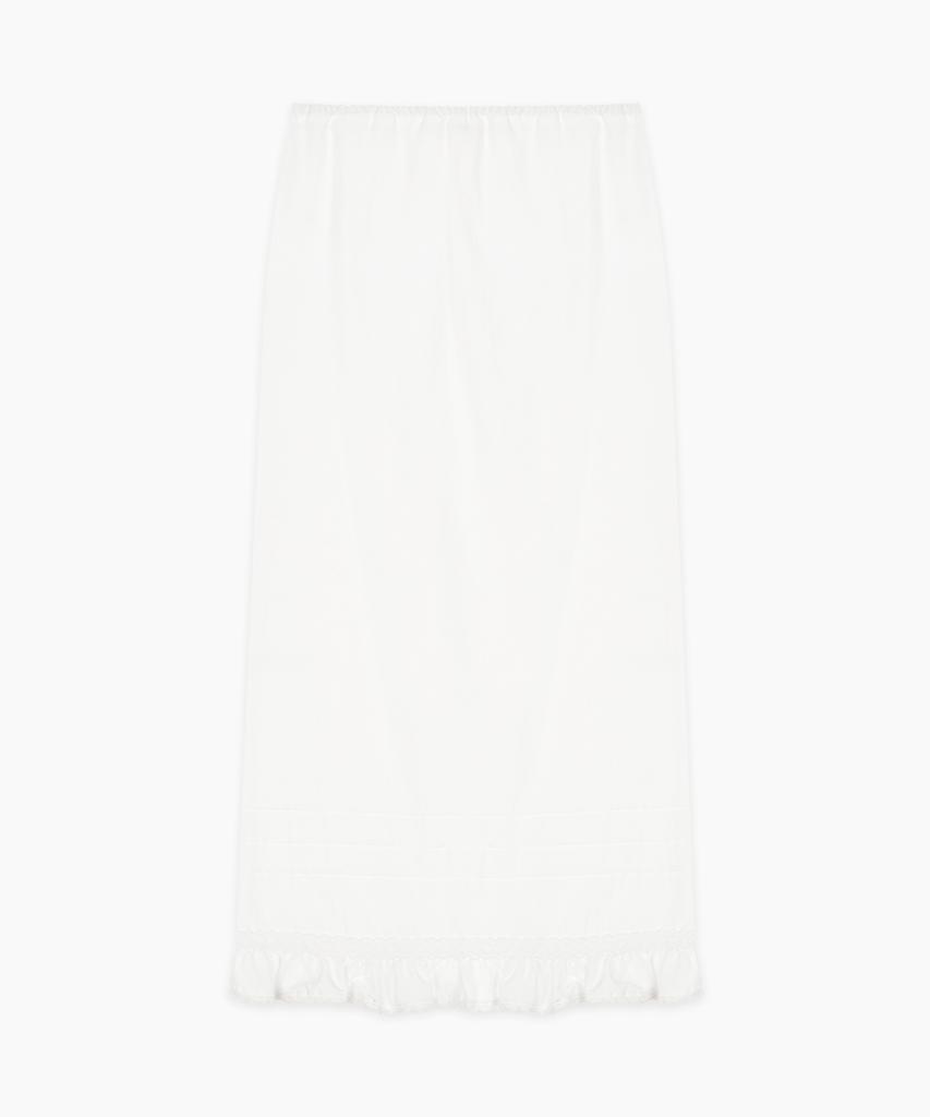 Sinun Pintuck Long Skirt (White)