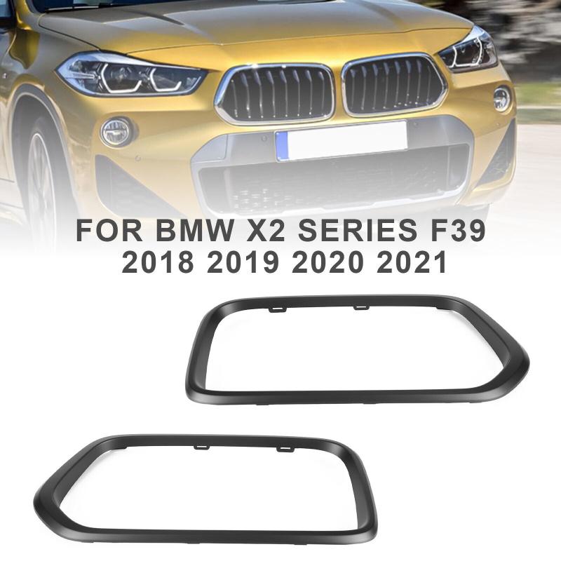 2pcs Front Bumper Grill Frame Cover Trim Modified Replacement Parts 51712455246 Compatible For Bmw