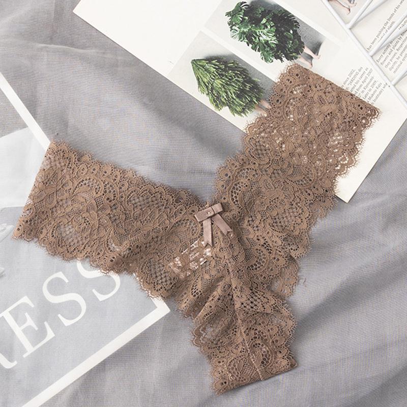 European American Sexy Lace Lingerie Low Waist G String Thong Panties Breathable Underwear