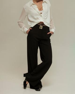 Hoch taillierte Hose Samsara 1613 36 schwarz