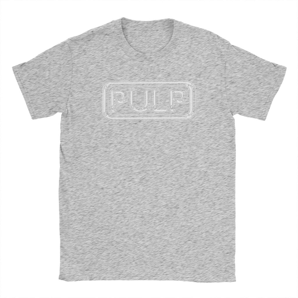 Pulp Rockband Logo T-shirt voor Mannen Casual 100% Katoen T-shirt Ronde Hals Korte Mouw T-shirts Verjaardagscadeau Tops