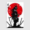 Samurai' Poster door Sundanesense Displate Metalen Blikken Bord Vrachtwagen Binnen en Buiten Huisbar Koffie Keuken Wanddecoratie