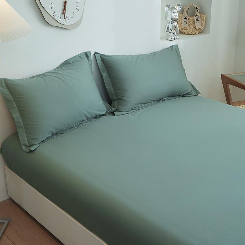 New Cotton Pure Cotton 13372 Solid Color Twill Jet Mattress Plain Mattress Protective Cover Non-slip Sheet Mattress