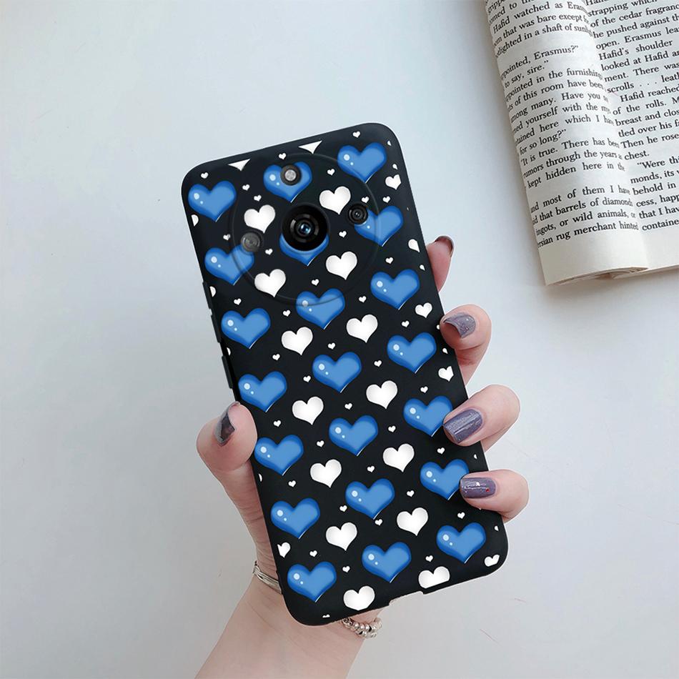 For Realme 11 Pro Plus Case Flower Girl Heart Cute Phone Case Back Cover For Realme 11 11Pro+ 5G Silicone Protection Bumper Capa
