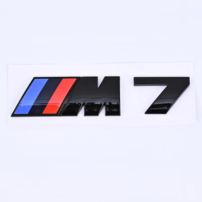 2026 Hot BMW M series M1 M2 M3 M4 M6 M7 rear luggage compartment logo sticker ABS changed to silver/black sticker M logo jdsg40