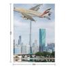 Emirates Airbus A380 über Dubai fliegend Wurfdecke Camping Thermische Picknickdecken Sofas Dekorative Decken