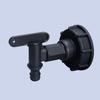 1/2 Zoll S60x6 Gewinde Kunststoff IBC Tankhahn 15mm Adapter Gartenschlauchanschluss mit Schalterventil Wassertank Armaturen