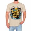 Summer Vibes Only Mens T-Shirt Tropical Beach Graphic Retro Gift For Him