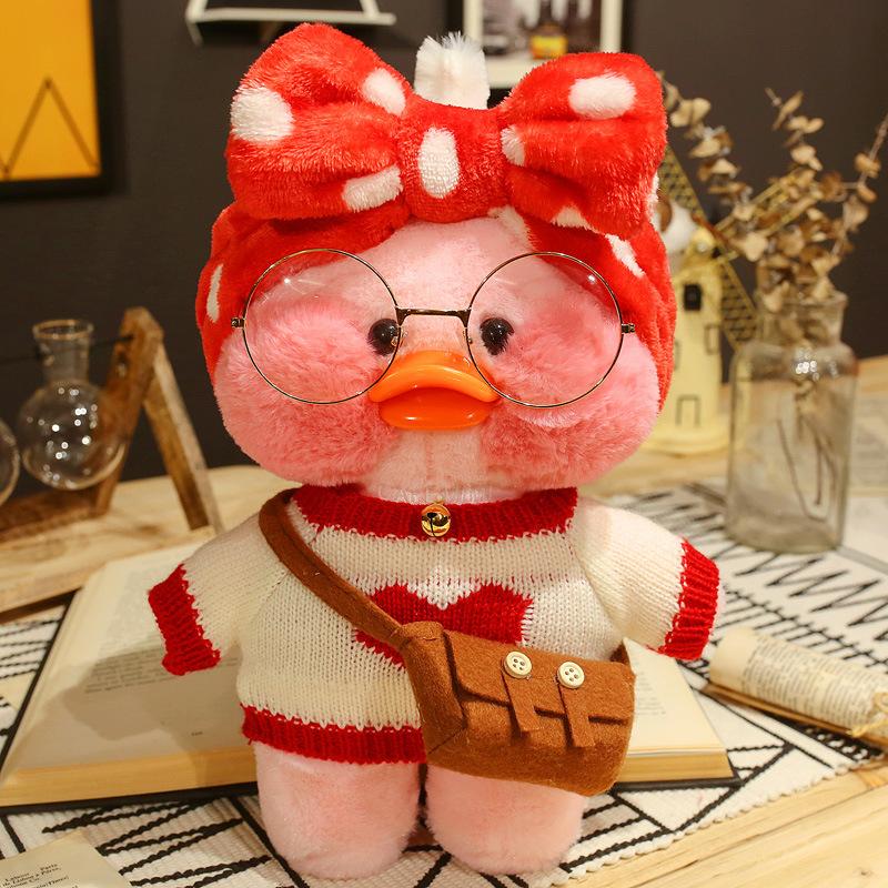 Plush Toy Duck With Hyaluronic Acid, Popular Duck, Lalafanfan Cafe Mimi Ins, Little Yellow Duck - A Gift For Children