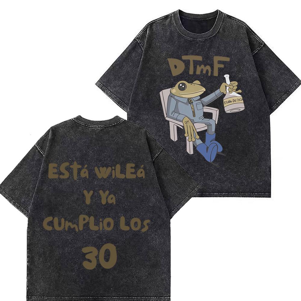2026 Hot Sale Rapper Bad Bunny Tour 2026 Debi Tirar Mas Fotos DTMF Merch Tshirt Men Women Fashion Summer O-Neck Tee Hip Hop Vintage Washed T-shirts