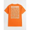 Ändra Se Aldrig Bakåt Street Grafisk Herr Bomulls O-ringad T-shirt Sommar Lös Oversize Kläder Andningsbara Märkes T-shirts