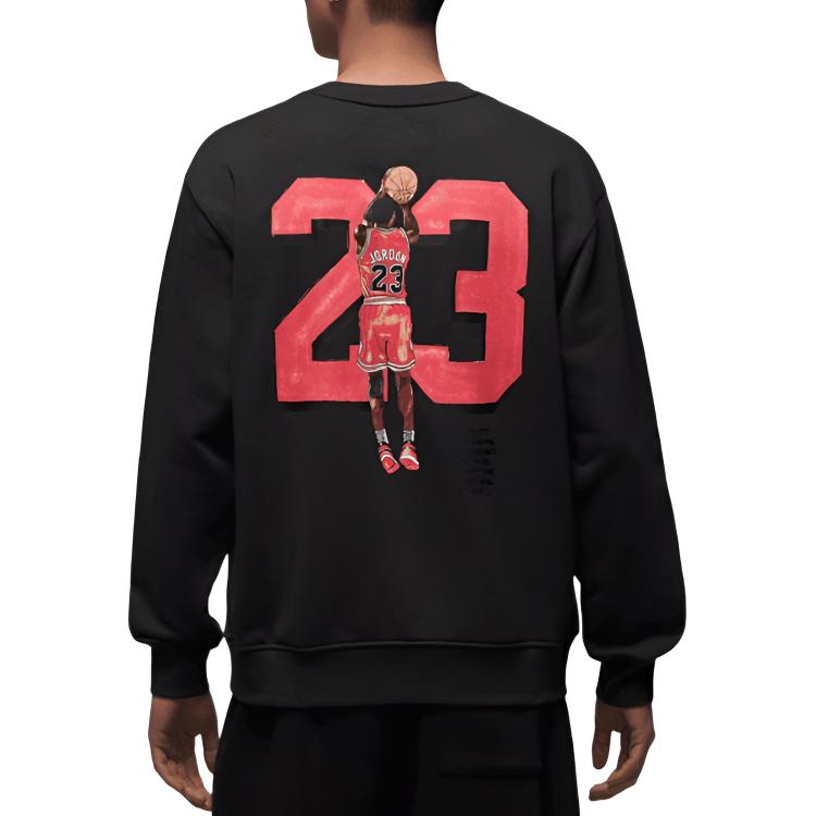 Jordan Sweatshirts Men's Black Crew Neck Moderate