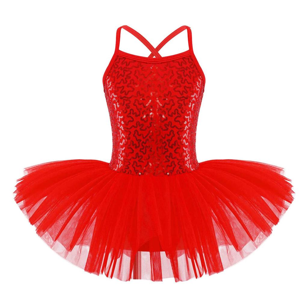 Prom Girls Fairy Ballerina Kids Party Costume Sequined Mermaid Dance Dress Dancewear Gymnastic Leotard Ballet Tutu Dress