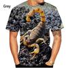Sommer Rundhals 3D Tier Skorpion Muster Druck Top Modische Lässige Kurzarm Herren T-Shirts