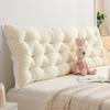 Red Style Headboard Cushion: Large Pillow with Soft Silk Cotton for Bed, Sofa, or Tatami Backrest & Waist Support