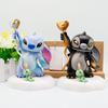 Niedliches Kreativspielzeug Modell Blauer Stitch Action-Figur Puppe PVC Schreibtischdekoration Sammelspielzeug Geschenk Anime Zubehör