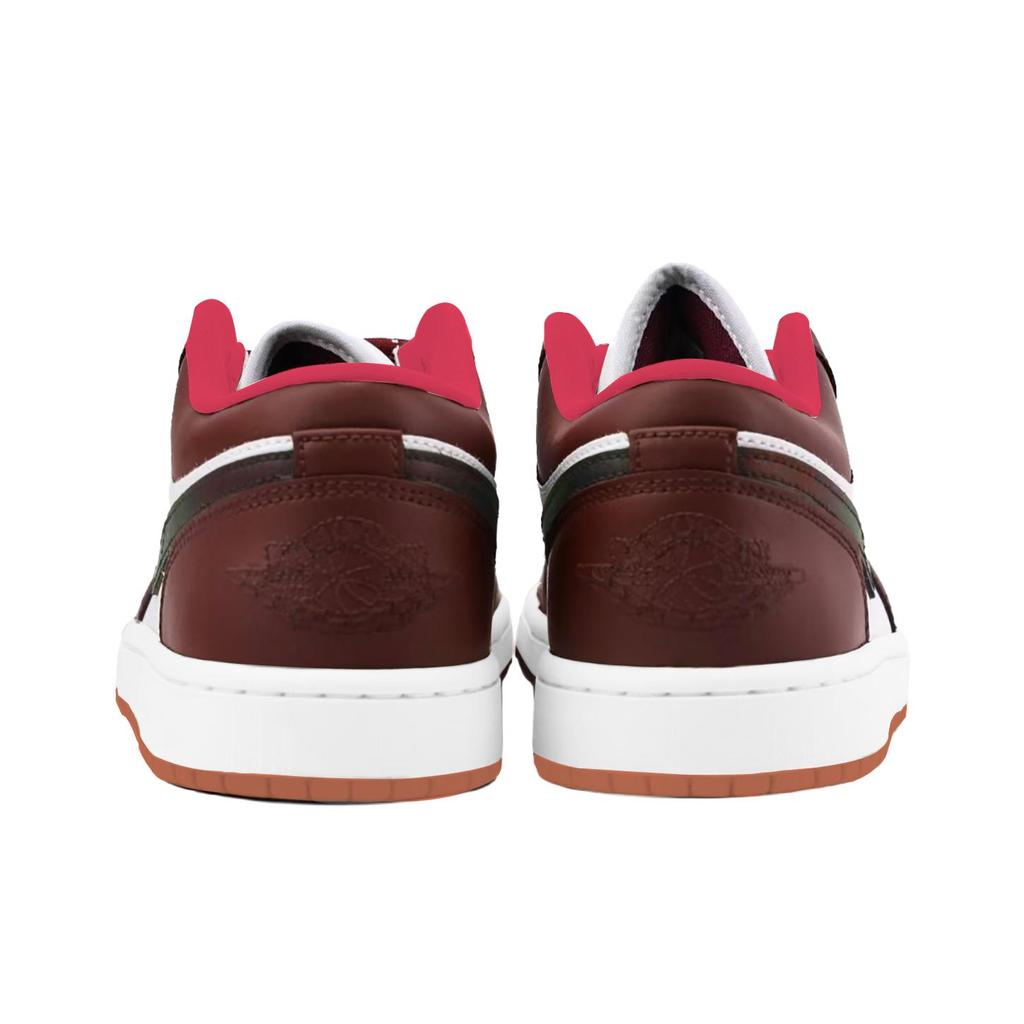 Jordan Air Jordan 1 Leather Low Top Vintage Basketball Shoes Unisex Red White IR7600-211(Team59-SBOX)