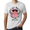 Men’s Vintage Tee Shirt Graphic T Shirt Road Race Since 1973 Vintage White