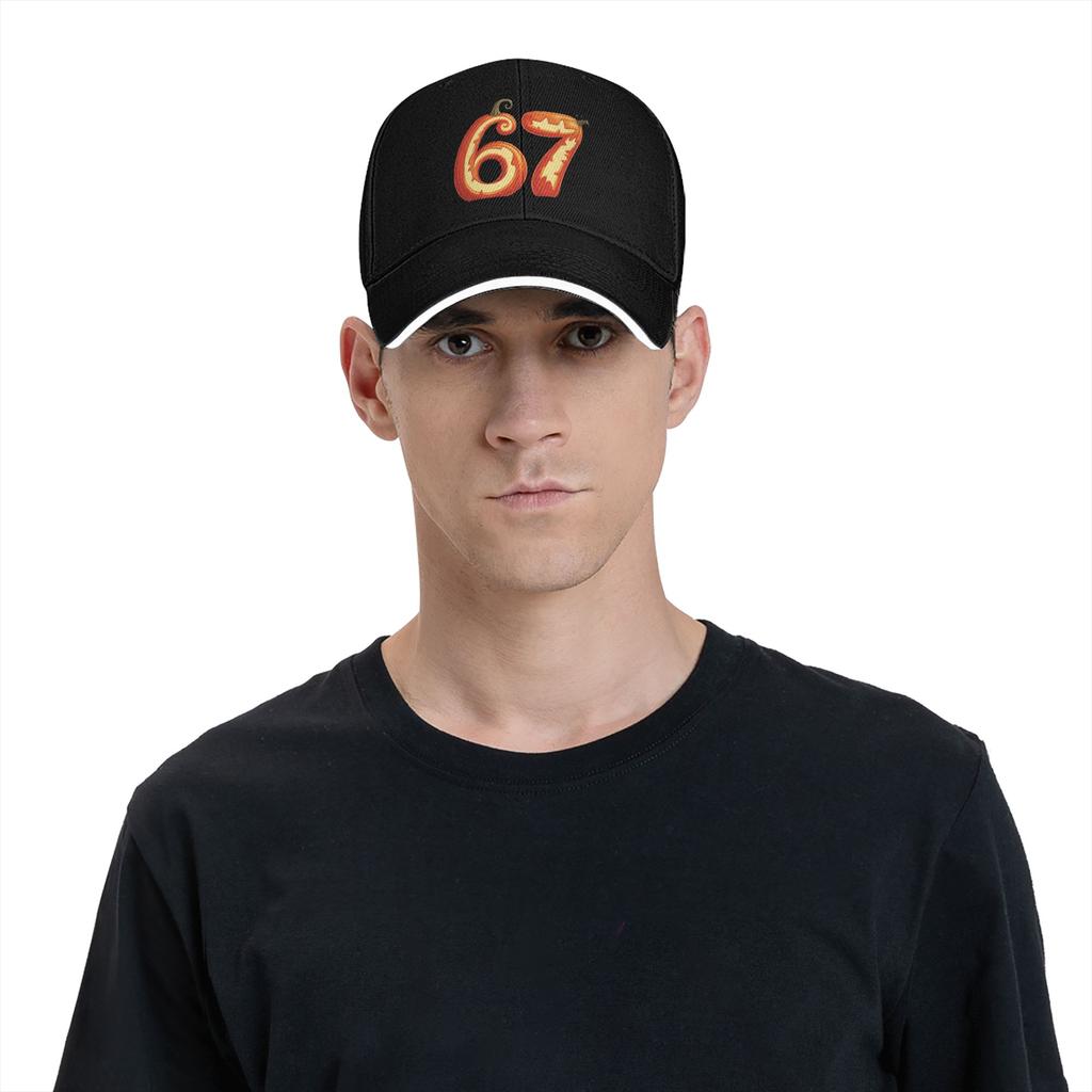 67 PUMPKIN HALLOWEEN HAUNTED BY 67 Casual Baseball Cap Summer Trucker Hat Tennis Skate Hip Hop Hats Men Street Baseball Caps
