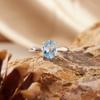 Natuurlijke Topaas Granaat Citrien Amethist Ring Dames S925 Sterling Zilver Spier Eenvoudige Kleur Schatwijsvinger Ring