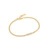 [Aniahai] Glam Square Pendant Stone Setting 925 Silver Bracelet B037-02G