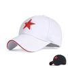 Unisex puuvillased tikandiga pesapallimütsid, punased viieharulised tähed, reguleeritava paneeliga Snapback Gorras Peaked Cap päikesevarjumüts