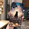 Telefoonhoesje met zwarte kat voor iPhone 15 14 Pro Max 13 12 11 Pro Max XSMax XR 12 13 mini 14 Plus