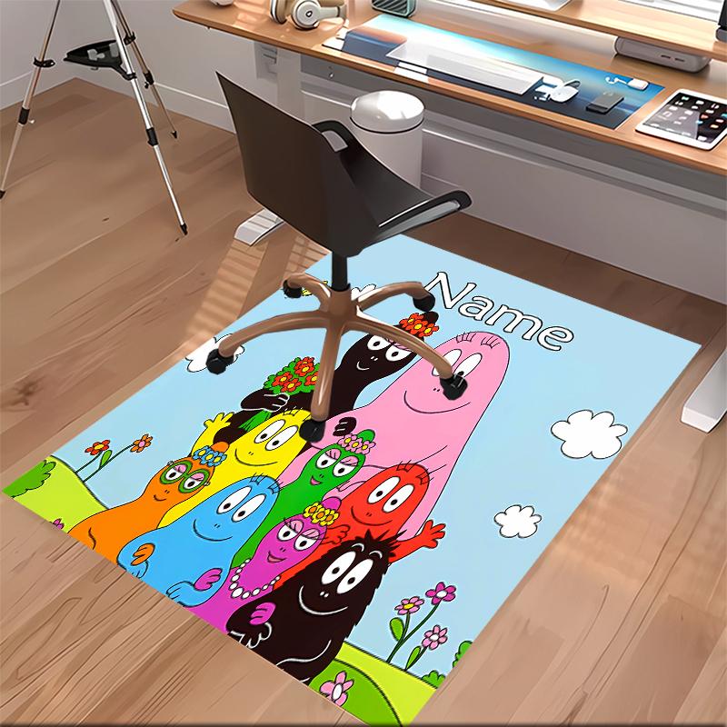 Custom personalization Barbapapa Print Area Rug - Soft, Washable Non-Slip Indoor Mat,Living Room,Home&Office Decorative Rug