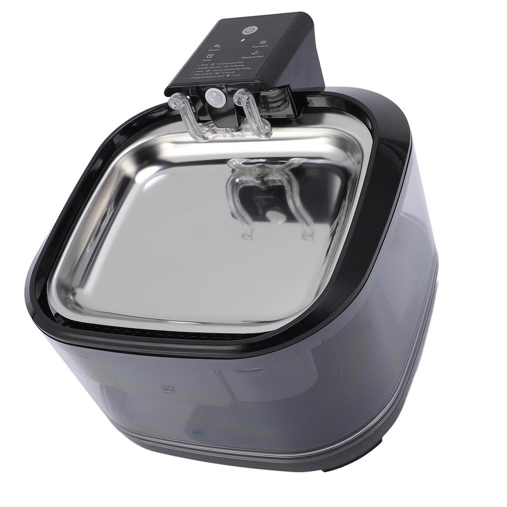 4.5L Pet Fountain Quiet Circulating Filtration Rechargeable Stainless Steel Bowl Automatic Cat Water Fountain for Dogs Cats