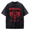 Vintage Washed Ultrakill New Model Washed T Shirt Anime Lover Personality Clothes Cotton Clothing Unisex Hot Product Breathable