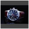 Used Seiko overseas model ALBA chronograph watch 10BAR brown leather band black