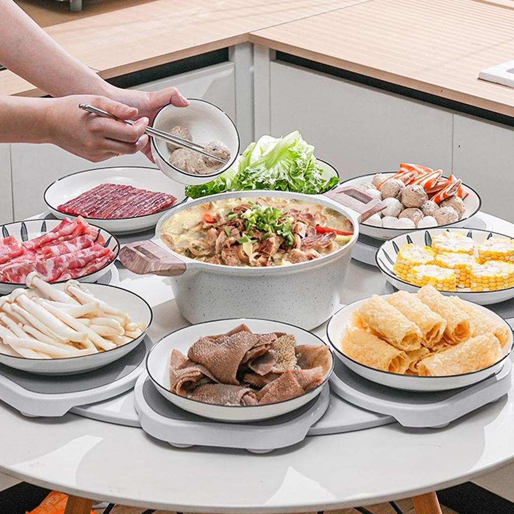 Dining Table Rotating Food Turntable Multifunction 360 Degree Rotation Food Serving Tray for