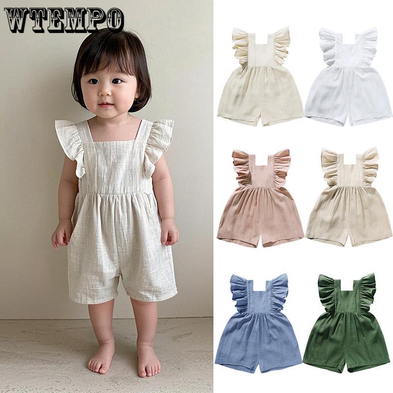 Summer Girls' Jumpsuit Shorts Straps Jumpsuit Children's Jumpsuit Hoodie Climbing Suit