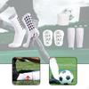 Football Grip Socks Soccer Shin Guards with Sleeves Comfortable Breathable Gear Set for Men Women