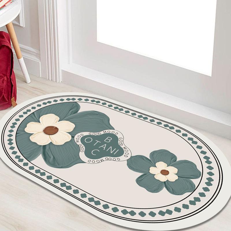 Entry Door Mat Minimalist Style Household Door Mat Carpet Bathroom Bedroom Non-slip Durable Absorbent Carpet