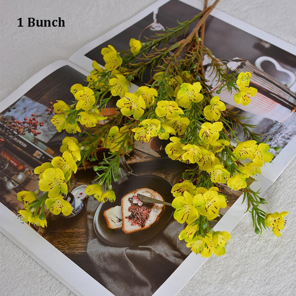 66cm Simulated Wintersweet Flowers Silk Fabric 7 Colors Home Office Vase Decoration DIY Gift Prop Cherry Blossoms Fake Flowers