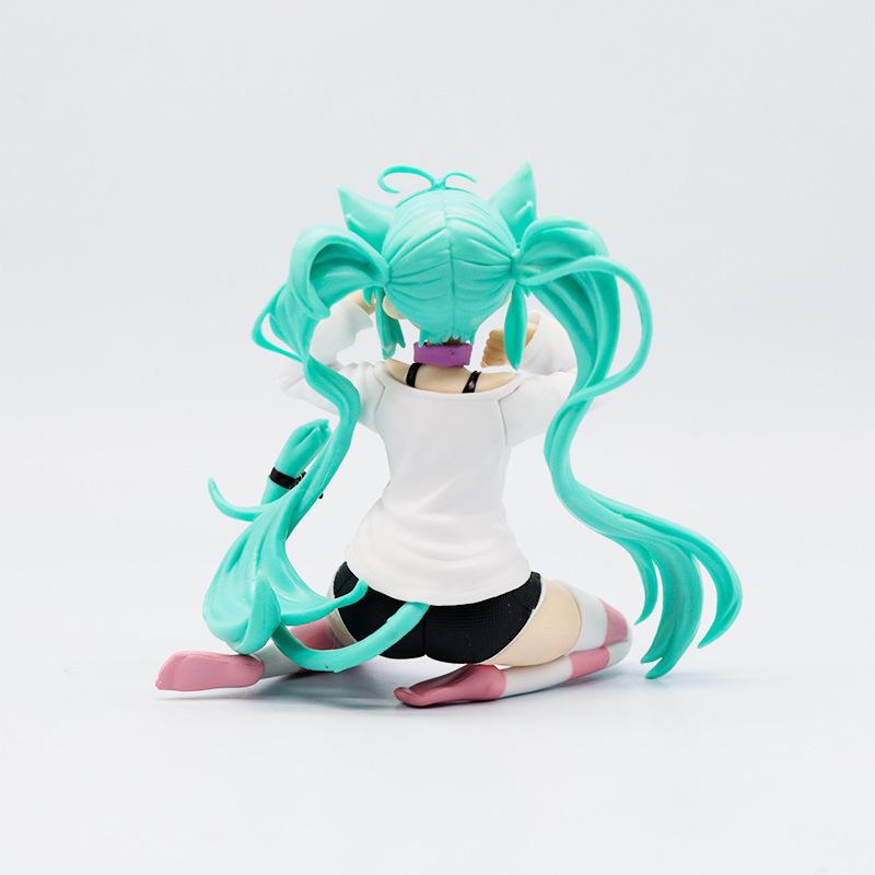 11cm Anime Hatsune Miku Figur Katzenohren Langarm Kleidung Ver Modell Spielzeug Geschenk Sammlung Actionfigur PVC