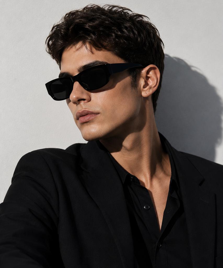 Tuditeo Vo Wide Square Bold Sunglasses C1 Black