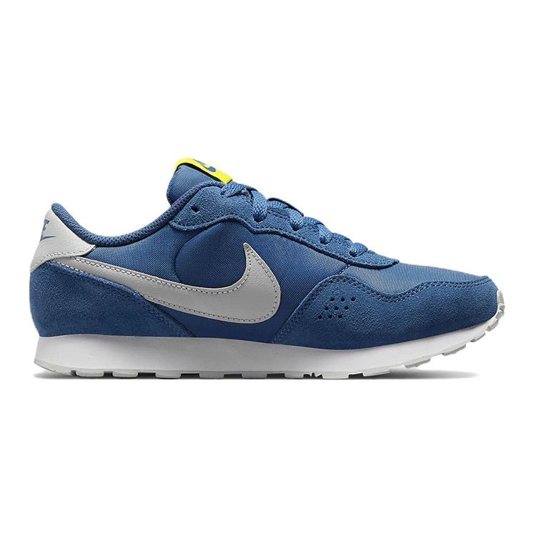 Nike MD Valiant Leather Cushioning Slip Resistant Abrasion Resistant Low Top Kids' Running Shoes Blue Teenagers CN8558-406