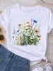 (Dimensione asiatica) T-shirt da donna trend carina anni '90 Moda Stampa Donna Grafica Casual Manica Corta T-shirt Top Abbigliamento