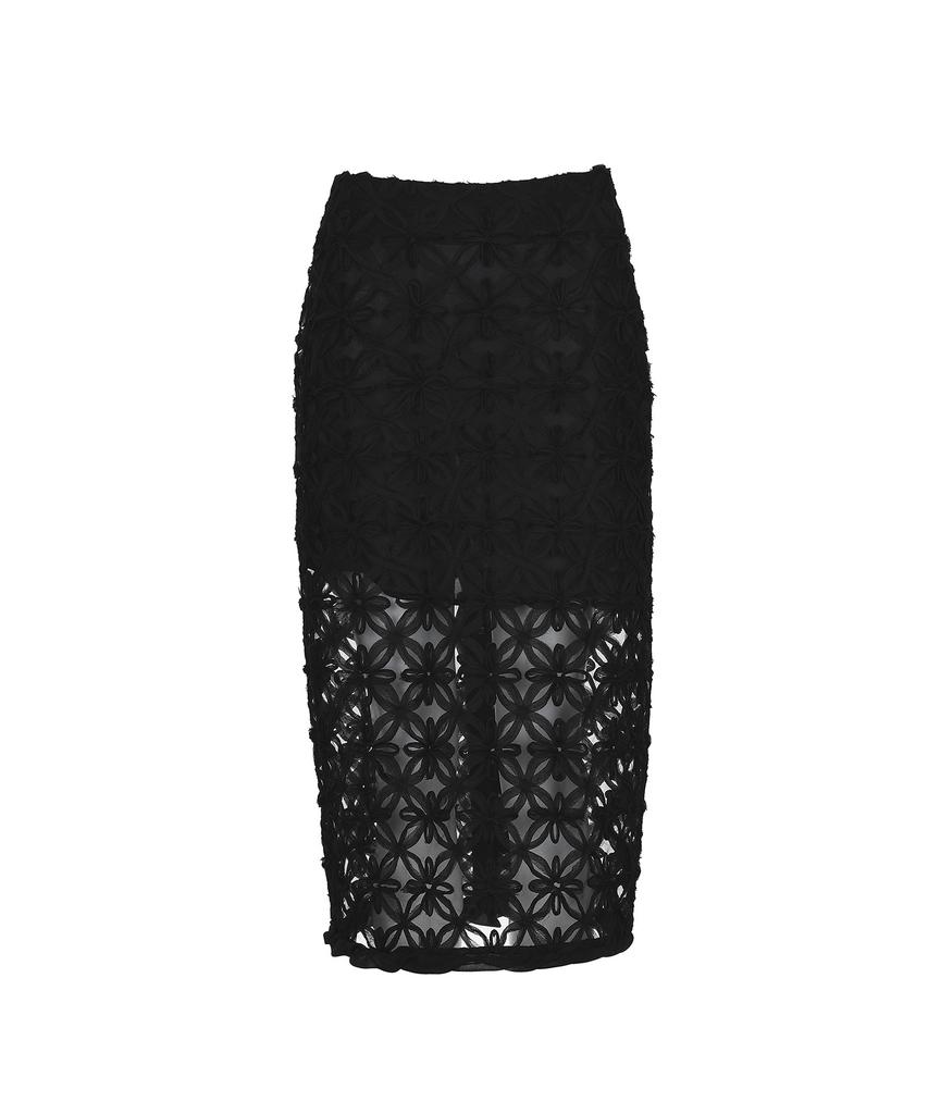 Bimuet Lace Midi Skirt Black