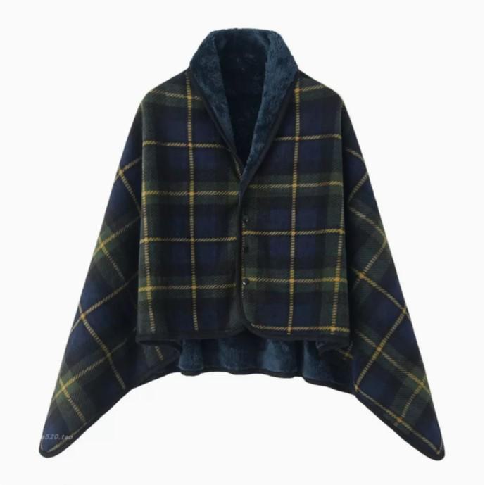 Versatile Shawl Blanket: A-Type Warm Double-Layer, Thick Office Nap Cover